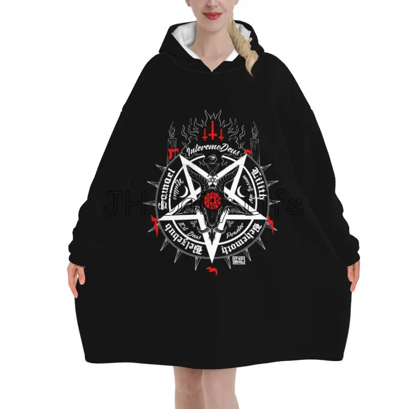 Black Satan Skull Dead Head My - Sherpa Hoodie Fleece review and price