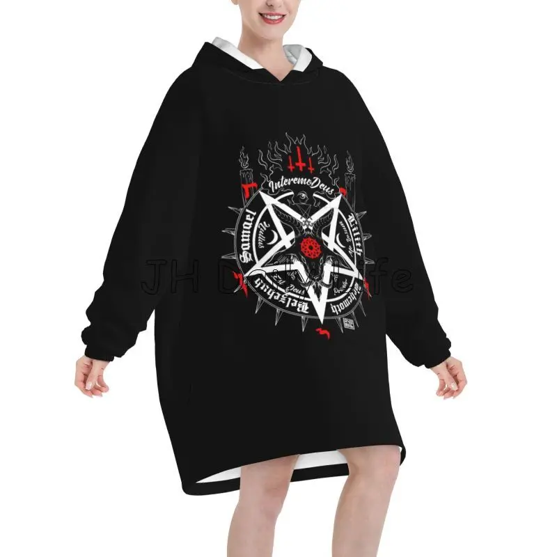 Black Satan Skull Dead Head My - Sherpa Hoodie Fleece review and price