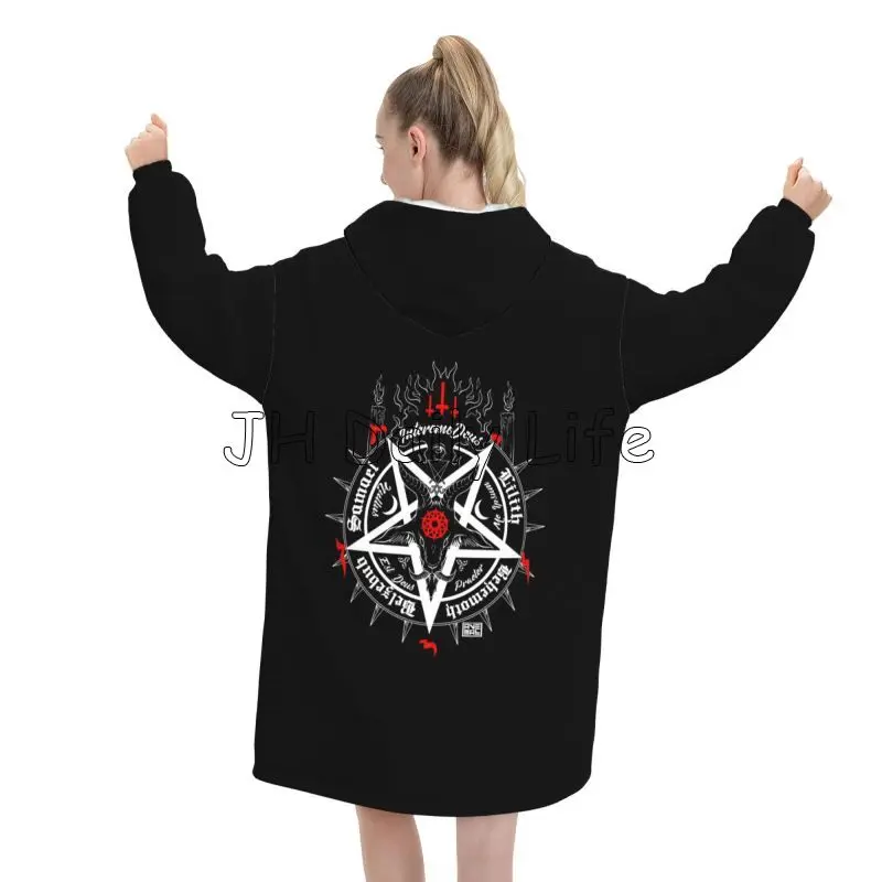 Black Satan Skull Dead Head My - Sherpa Hoodie Fleece review and price