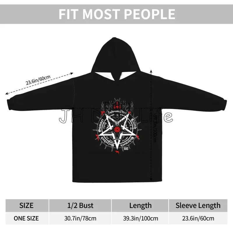 Black Satan Skull Dead Head My - Sherpa Hoodie Fleece review and price