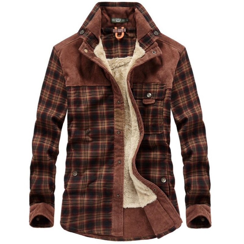 Men's Jackets Winter Windproof - Flannel Shirt Lined review and price