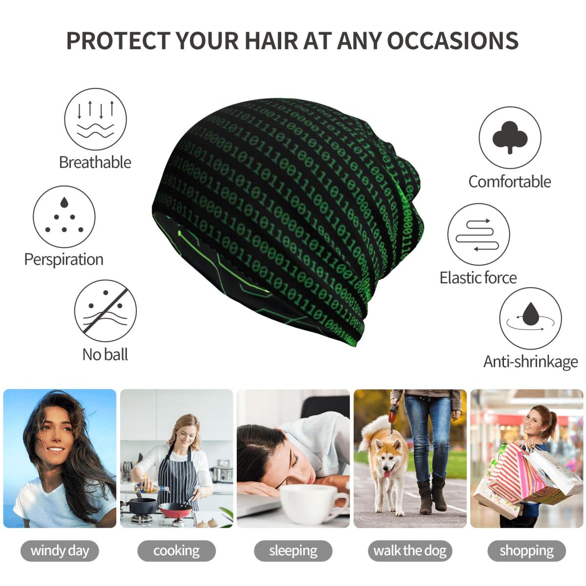 Binary Code Inside Throw Blank - Knit Beanie Hat Warm review and price