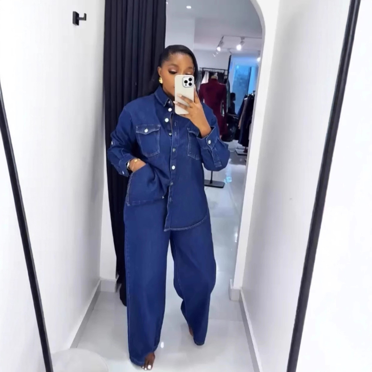 Jeans 2 Piece Sets Women Denim - Down Jacket Packable review and price