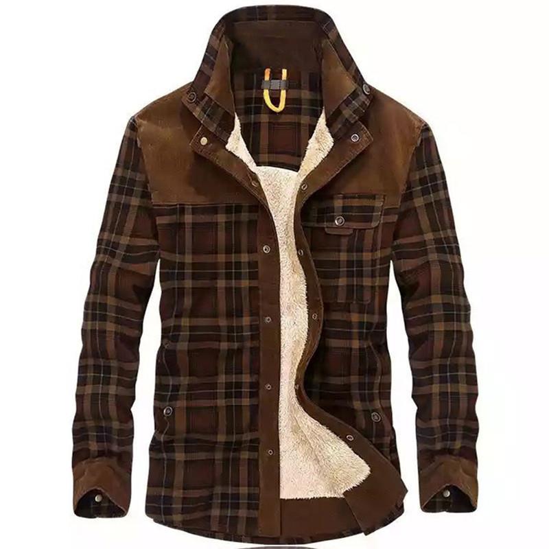 Men's Vintage Plaid Shearling  - Flannel Shirt Lined review and price