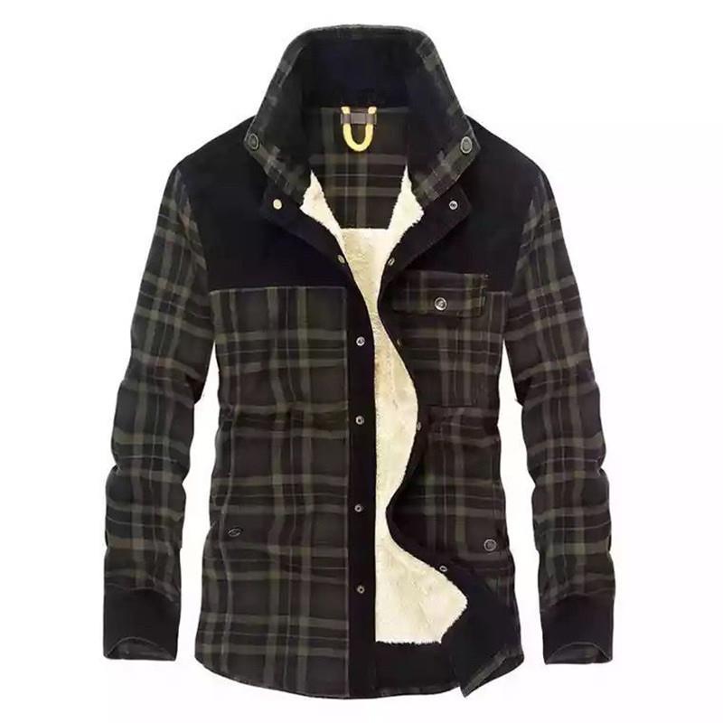 Men's Vintage Plaid Shearling  - Flannel Shirt Lined review and price