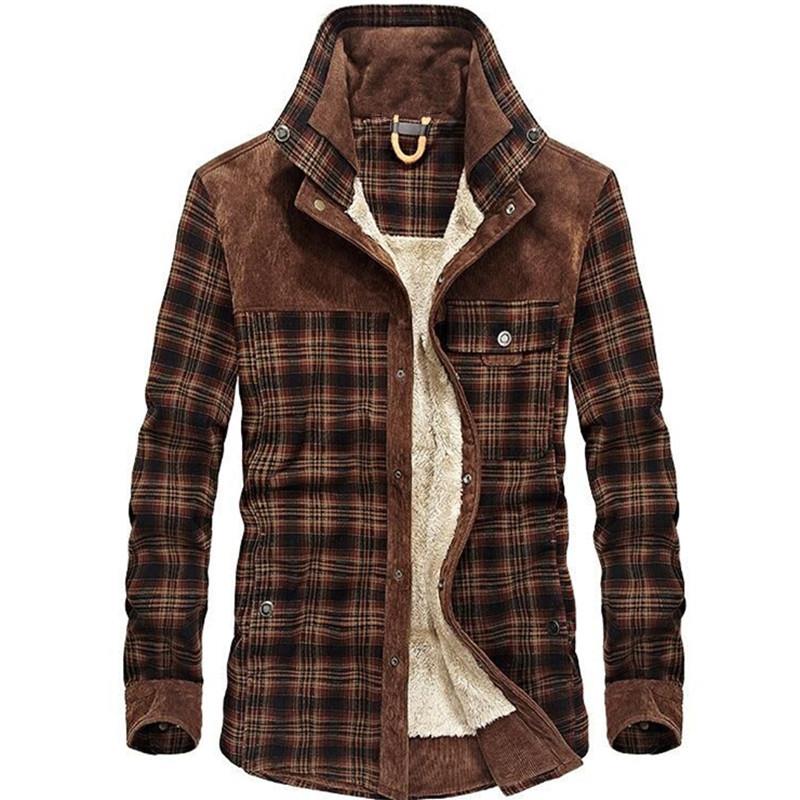 Men's Vintage Plaid Shearling  - Flannel Shirt Lined review and price