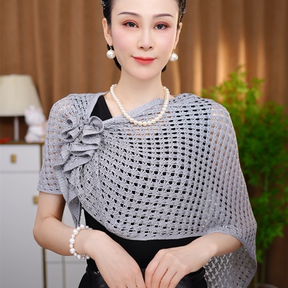 Sparkly Design Hollow Out Card - Shawl Wrap Winter review and price