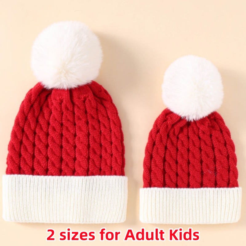 Adult Kids Christmas Santa Woo - Knit Beanie Hat Warm review and price