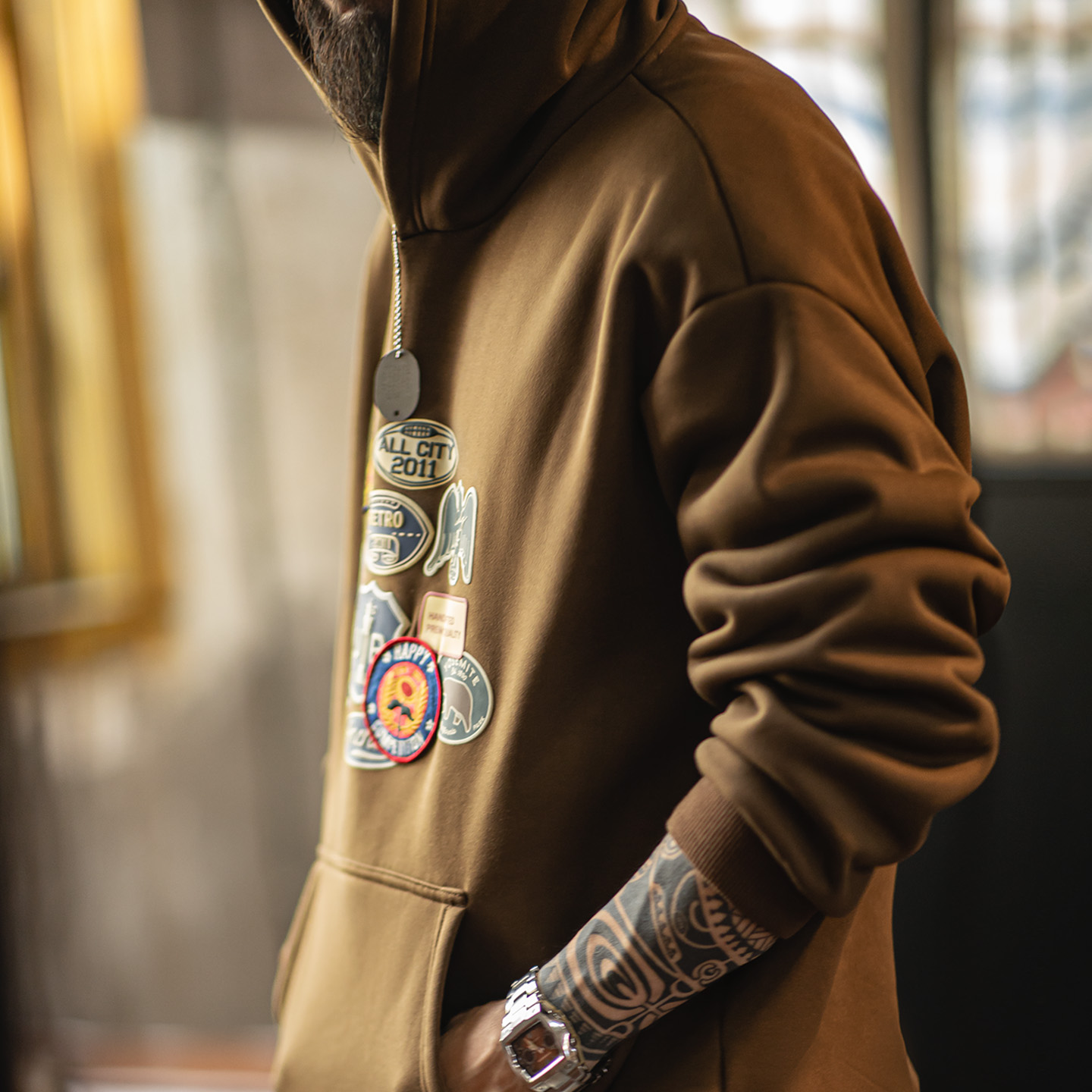 Maden Vintage Men's Embroidere - Sherpa Hoodie Fleece review and price