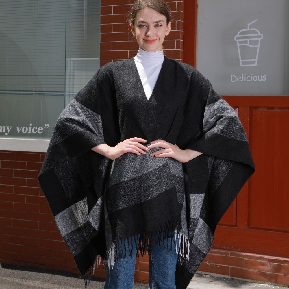 Warm Coat Plaid Design Travel  - Shawl Wrap Winter review and price