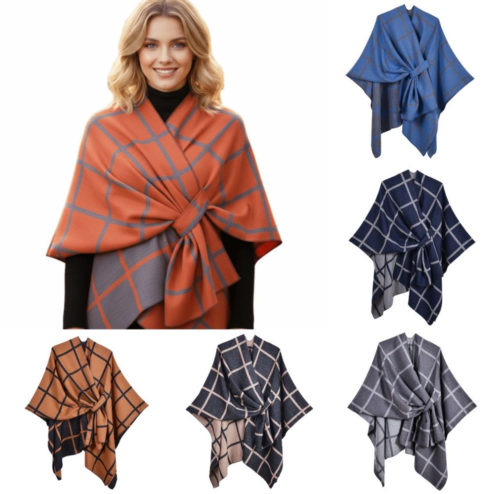 Warm Coat Plaid Design Travel  - Shawl Wrap Winter review and price