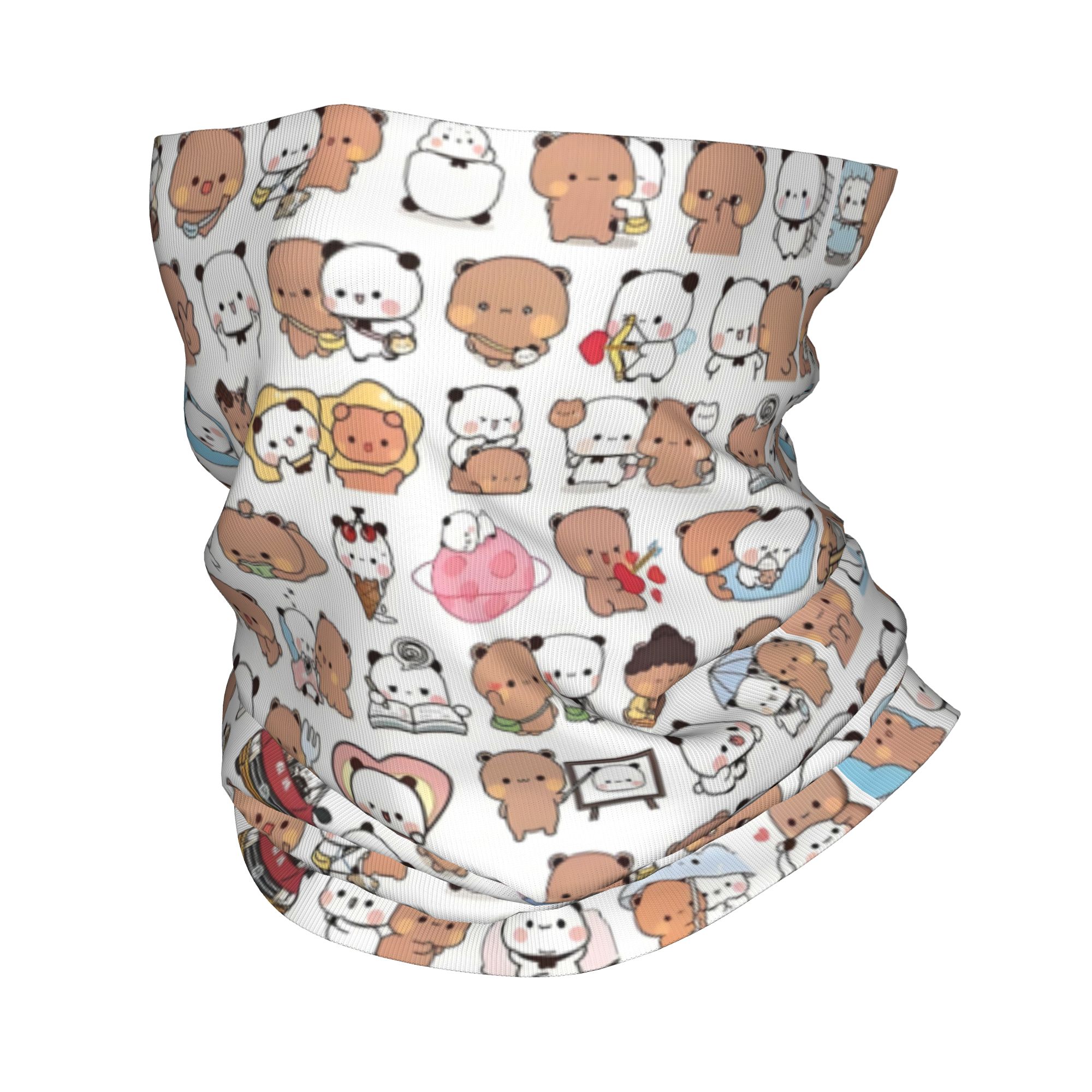 Custom Bear Cartoon Peach And  - Neck Gaiter Fleece review and price