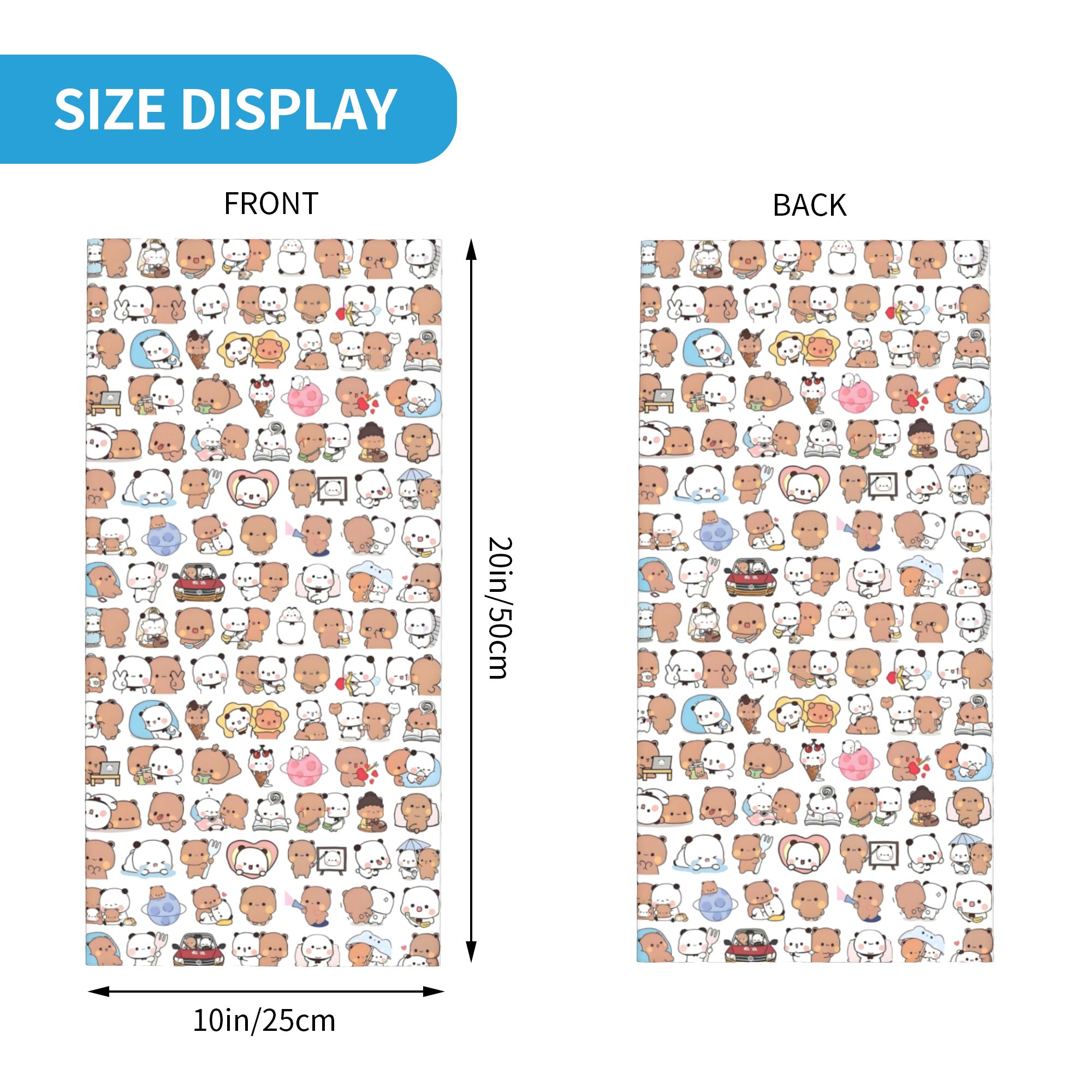 Custom Bear Cartoon Peach And  - Neck Gaiter Fleece review and price