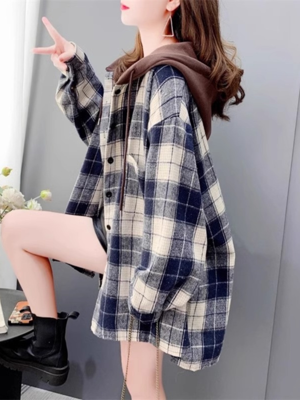 Women's Oversized Plaid Flanne - Flannel Shirt Lined review and price