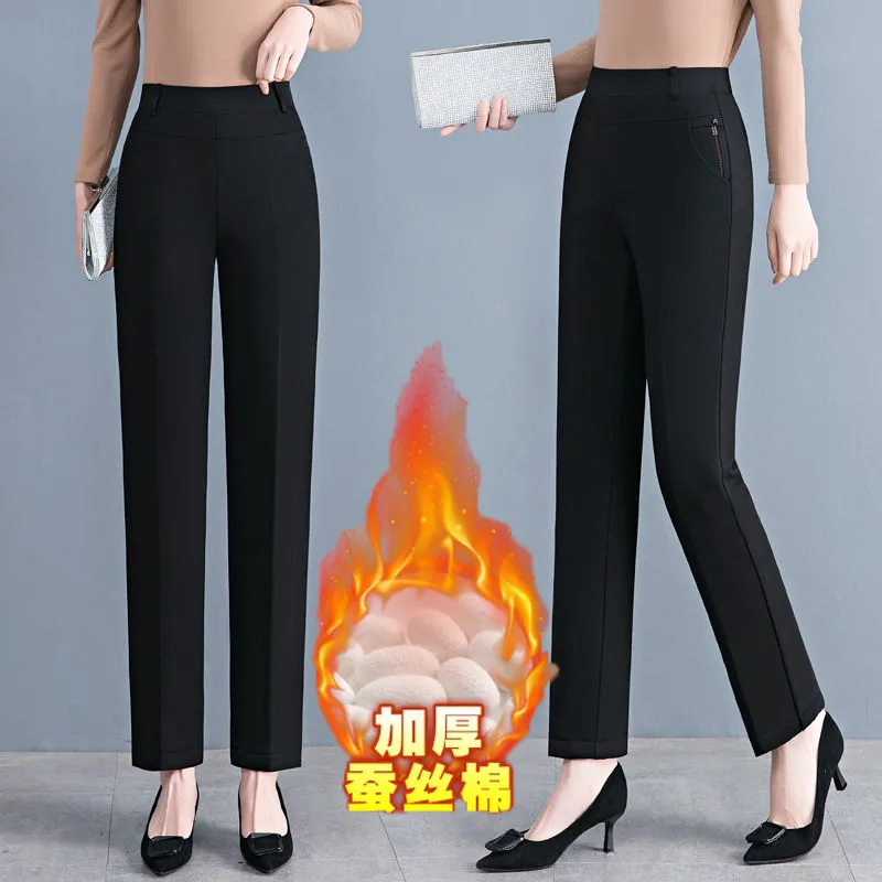 Straight-leg Pants Female Fall - Corduroy Pant Warm review and price