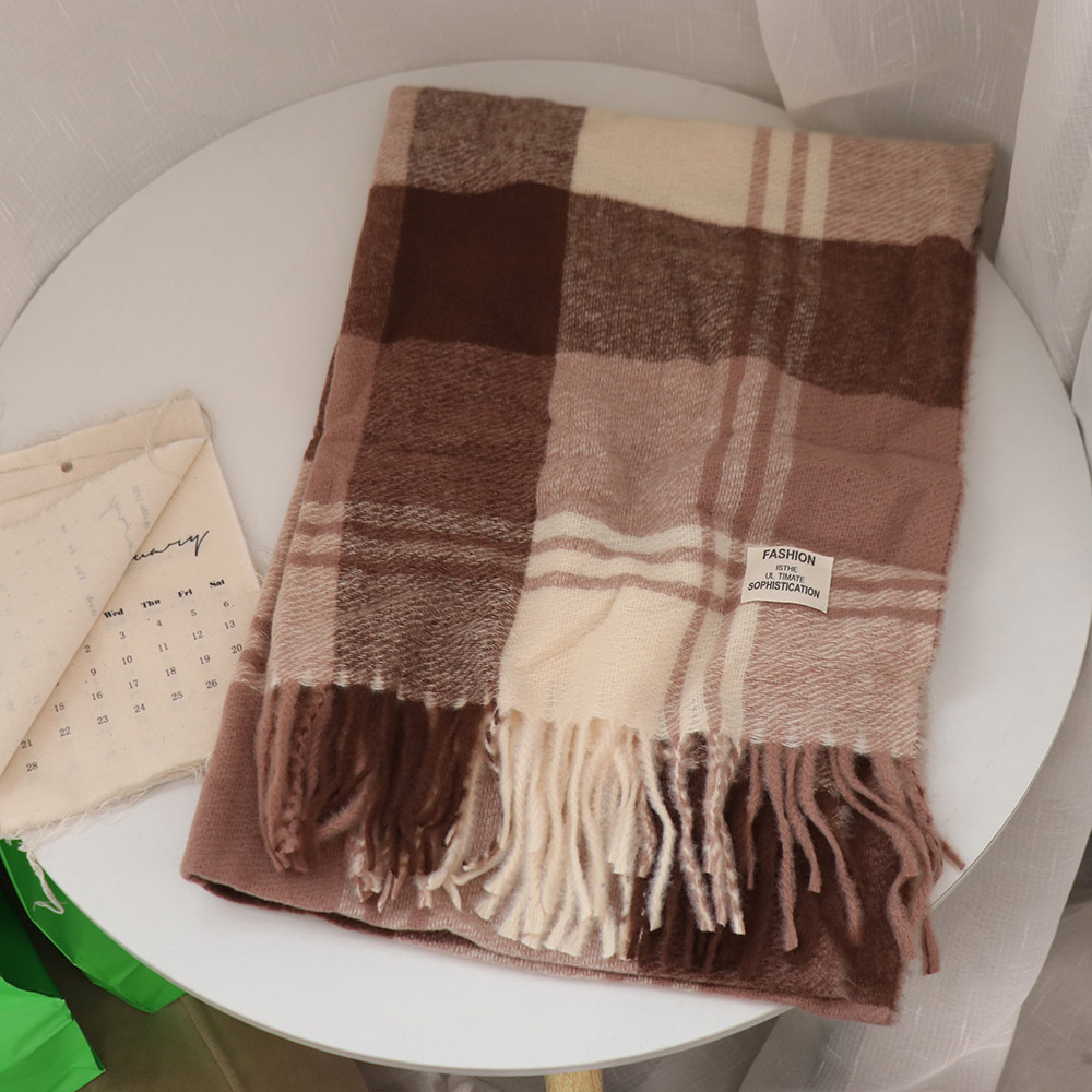 Casual Windproof Plaid Wool Sc - Wool Scarf Men review and price