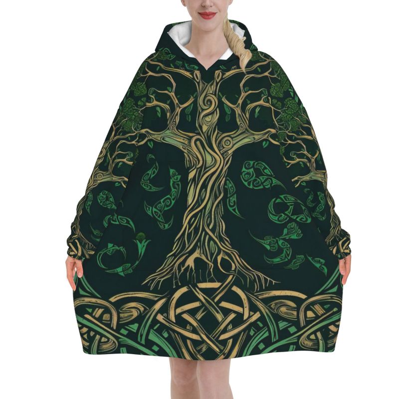 Tree of Life Celtic Pattern Bl - Sherpa Hoodie Fleece review and price