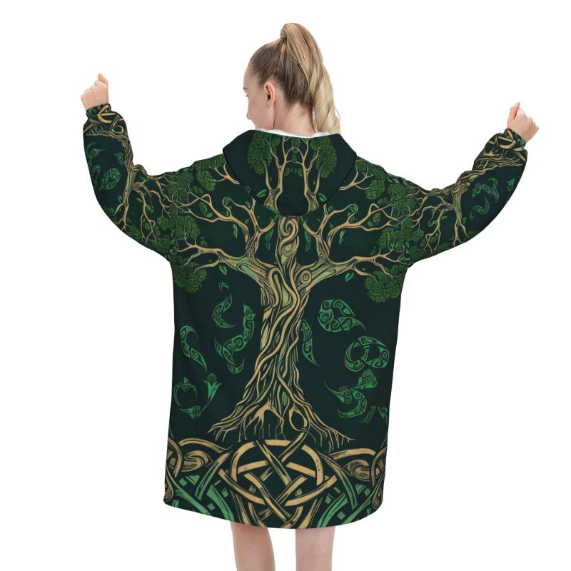 Tree of Life Celtic Pattern Bl - Sherpa Hoodie Fleece review and price