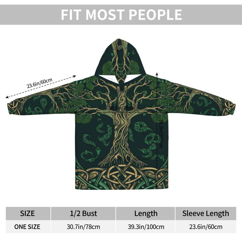 Tree of Life Celtic Pattern Bl - Sherpa Hoodie Fleece review and price