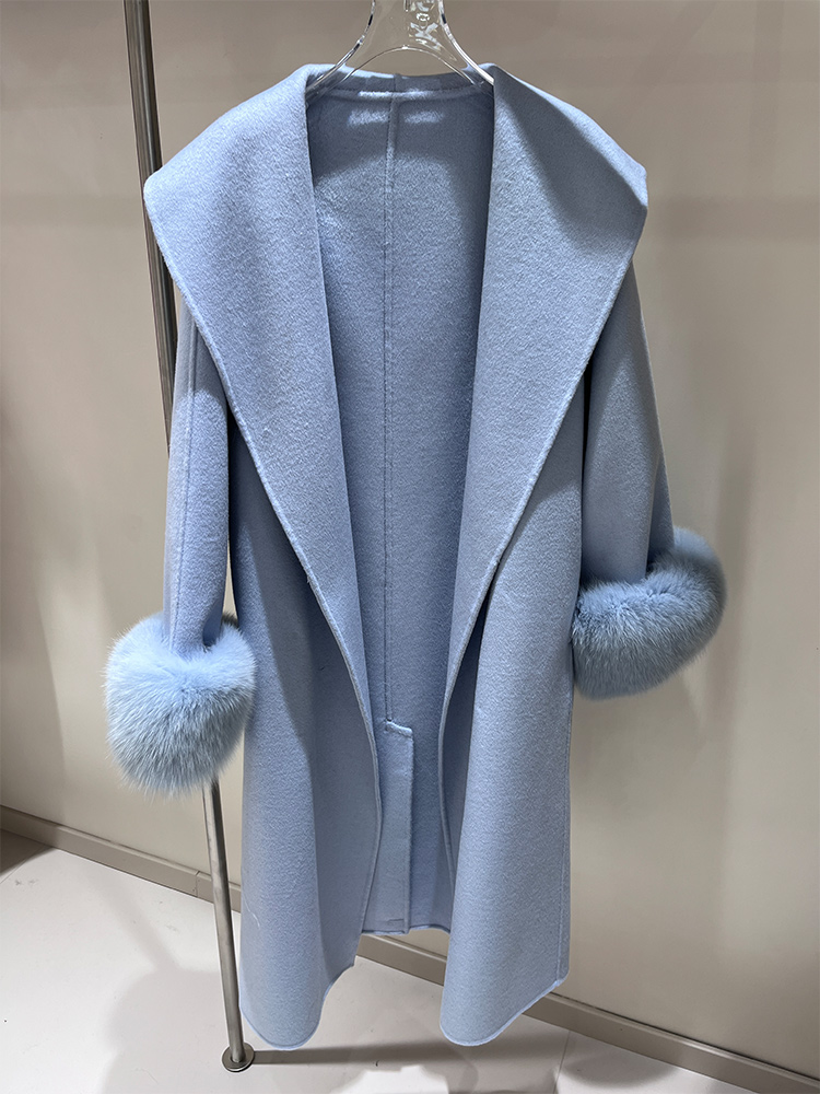 2025 New Wool Coat With Real F - Wool Coat Peacoat review and price