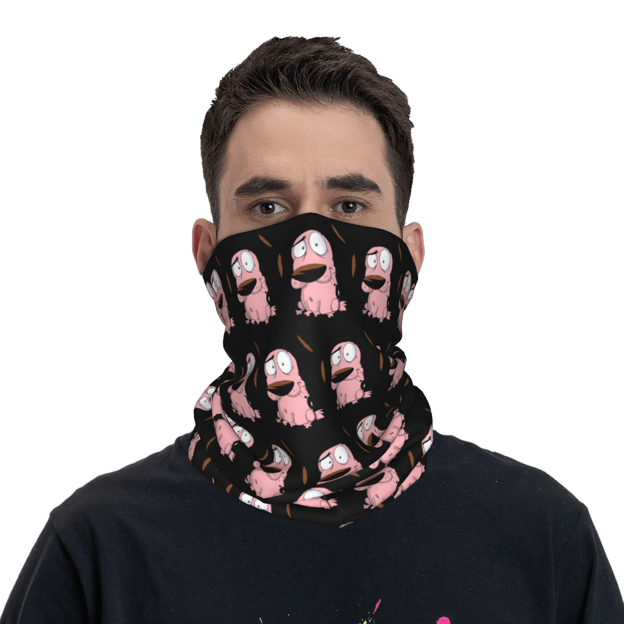 Custom Cartoon Courage Dog Win - Neck Gaiter Fleece review and price