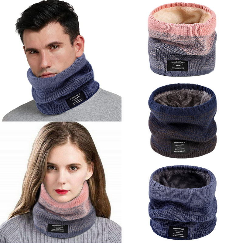 Winter Women Men's Knitted Gra - Wool Scarf Men review and price