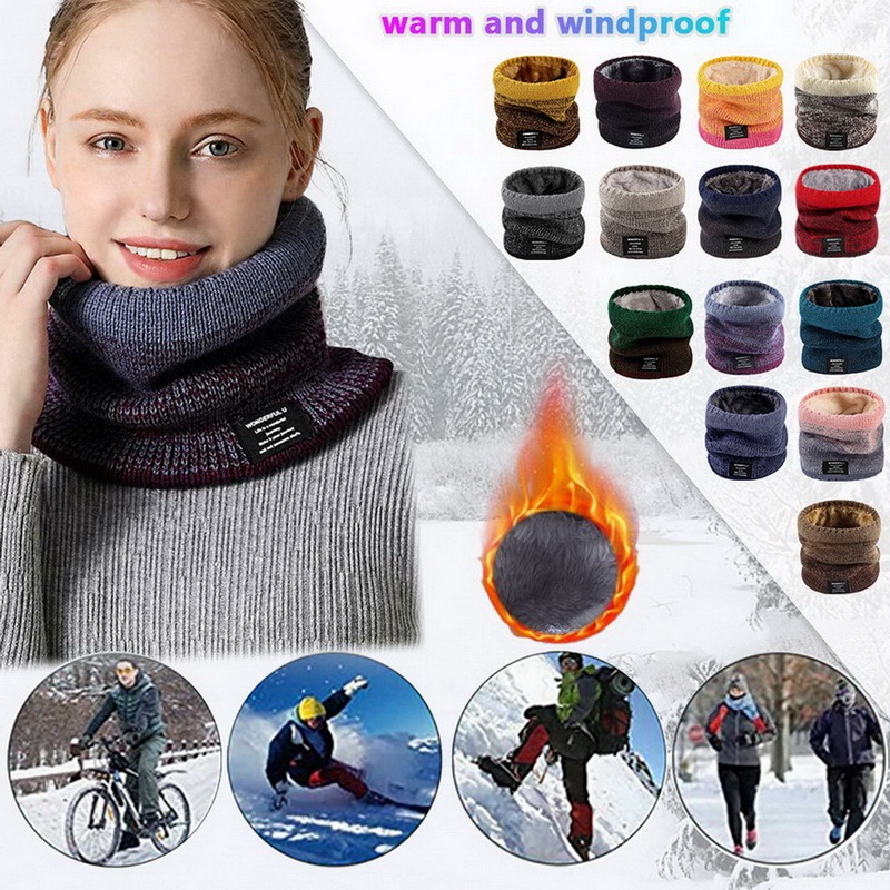 Winter Women Men's Knitted Gra - Wool Scarf Men review and price