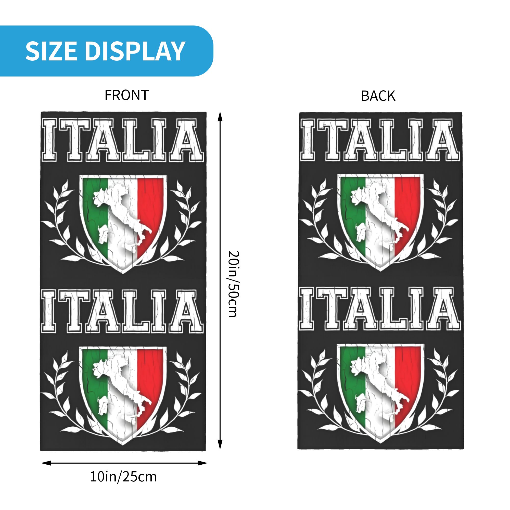 Custom Italy Flag Bandana Neck - Neck Gaiter Fleece review and price