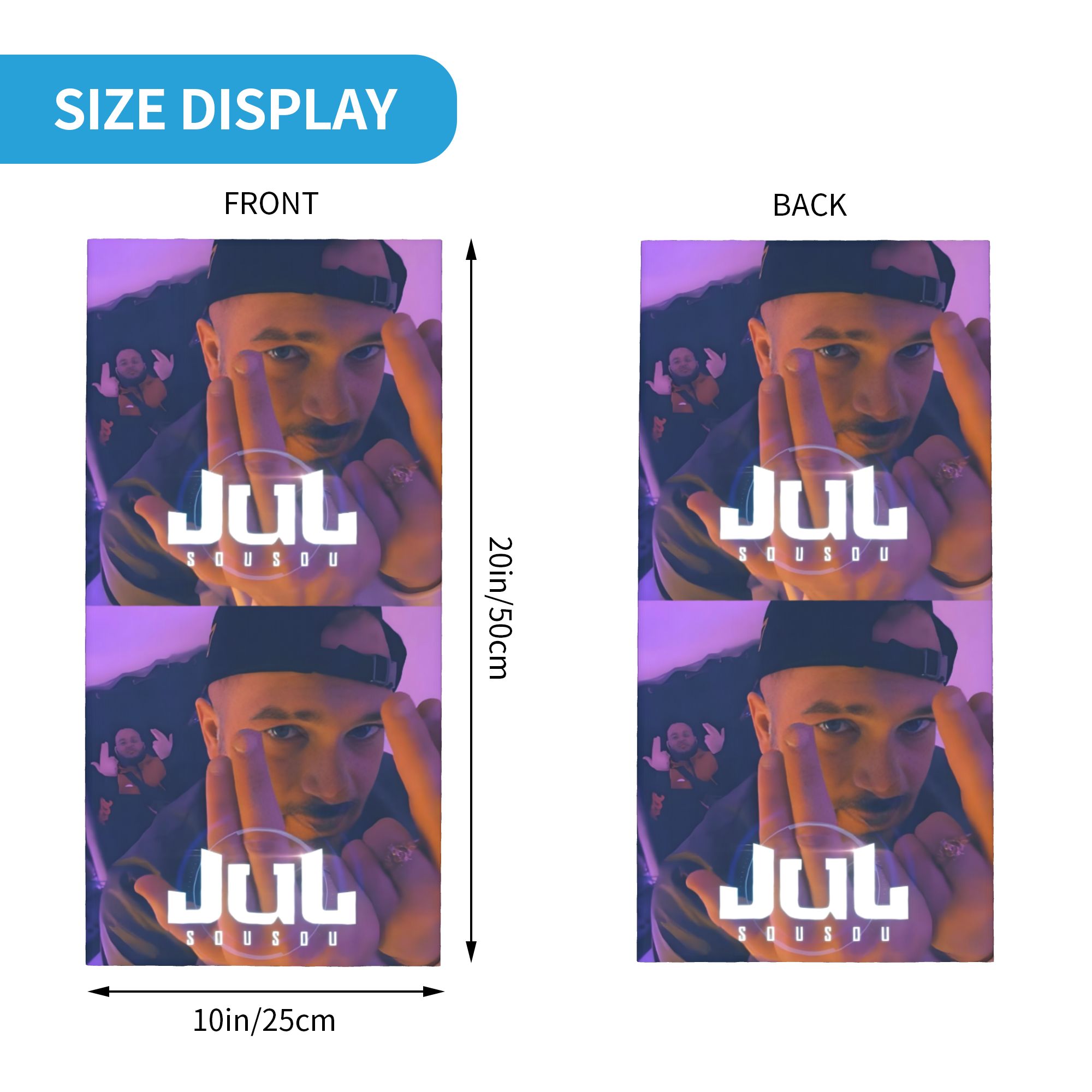 Custom JuL Rap Music Bandana W - Neck Gaiter Fleece review and price