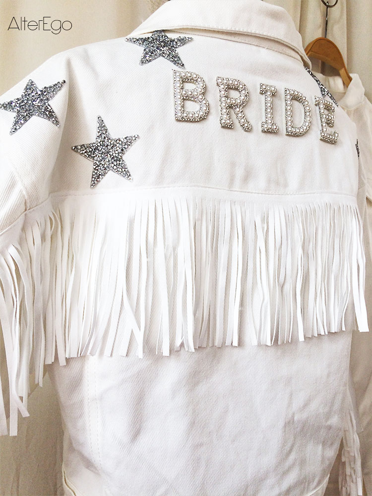 Denim Jacket With Stars White  - Down Jacket Packable review and price