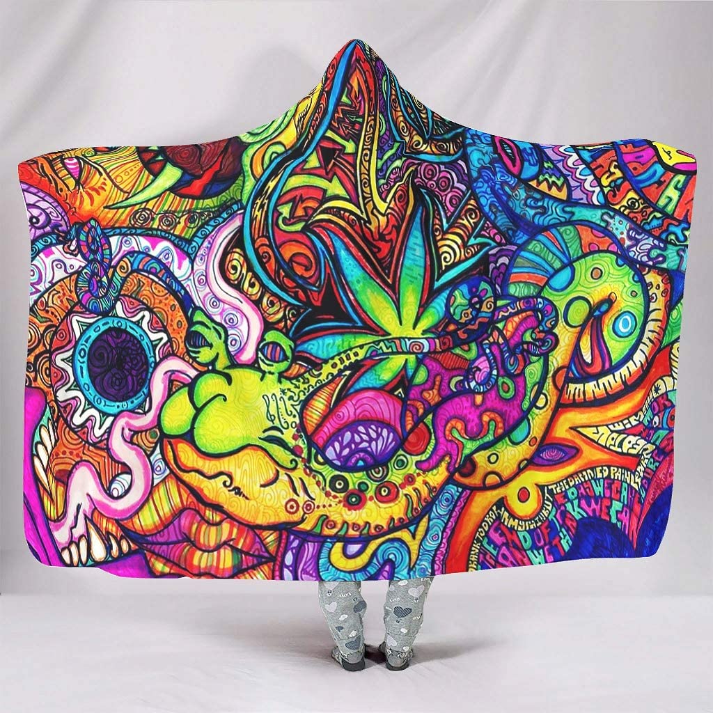 Abstract Bright Trippy Rainbow - Sherpa Hoodie Fleece review and price