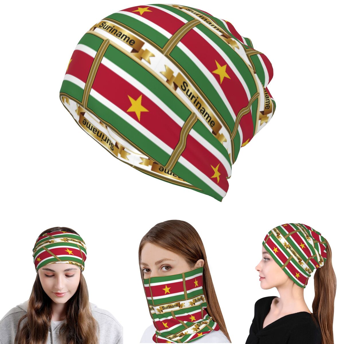 Suriname Flag Products (N) Ban - Knit Beanie Hat Warm review and price