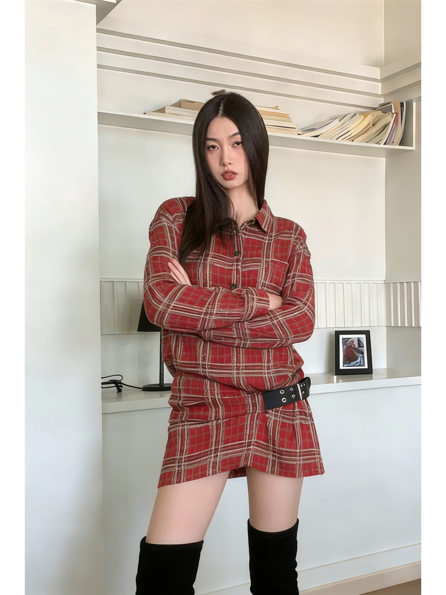 Punk Plaid Flannel Shirt Dress - Flannel Shirt Lined review and price