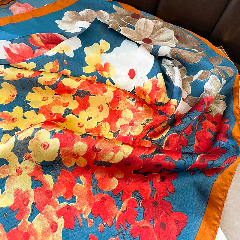 70x70cm Silk Scarf Square For  - Shawl Wrap Winter review and price