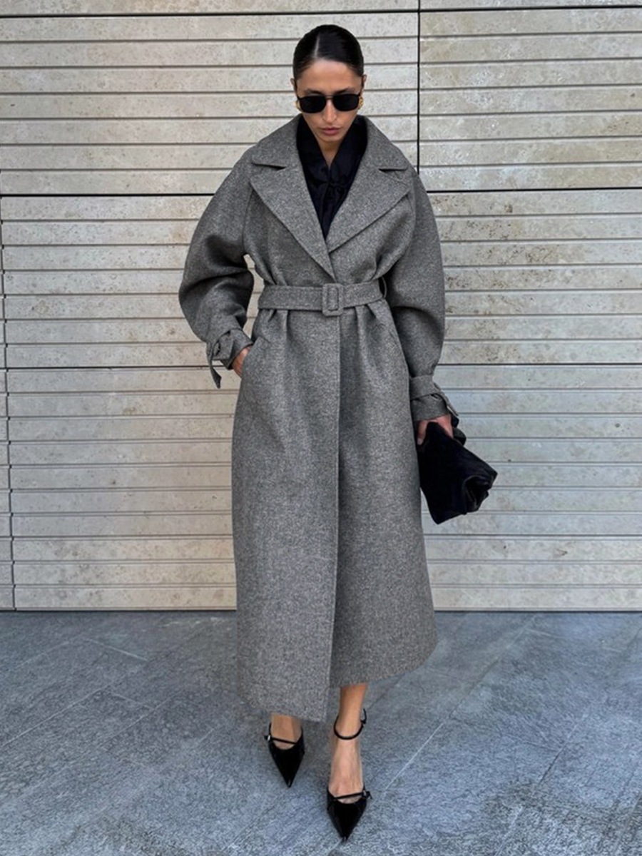 LUCYSHIHATTU Long Imitation wo - Wool Coat Peacoat review and price