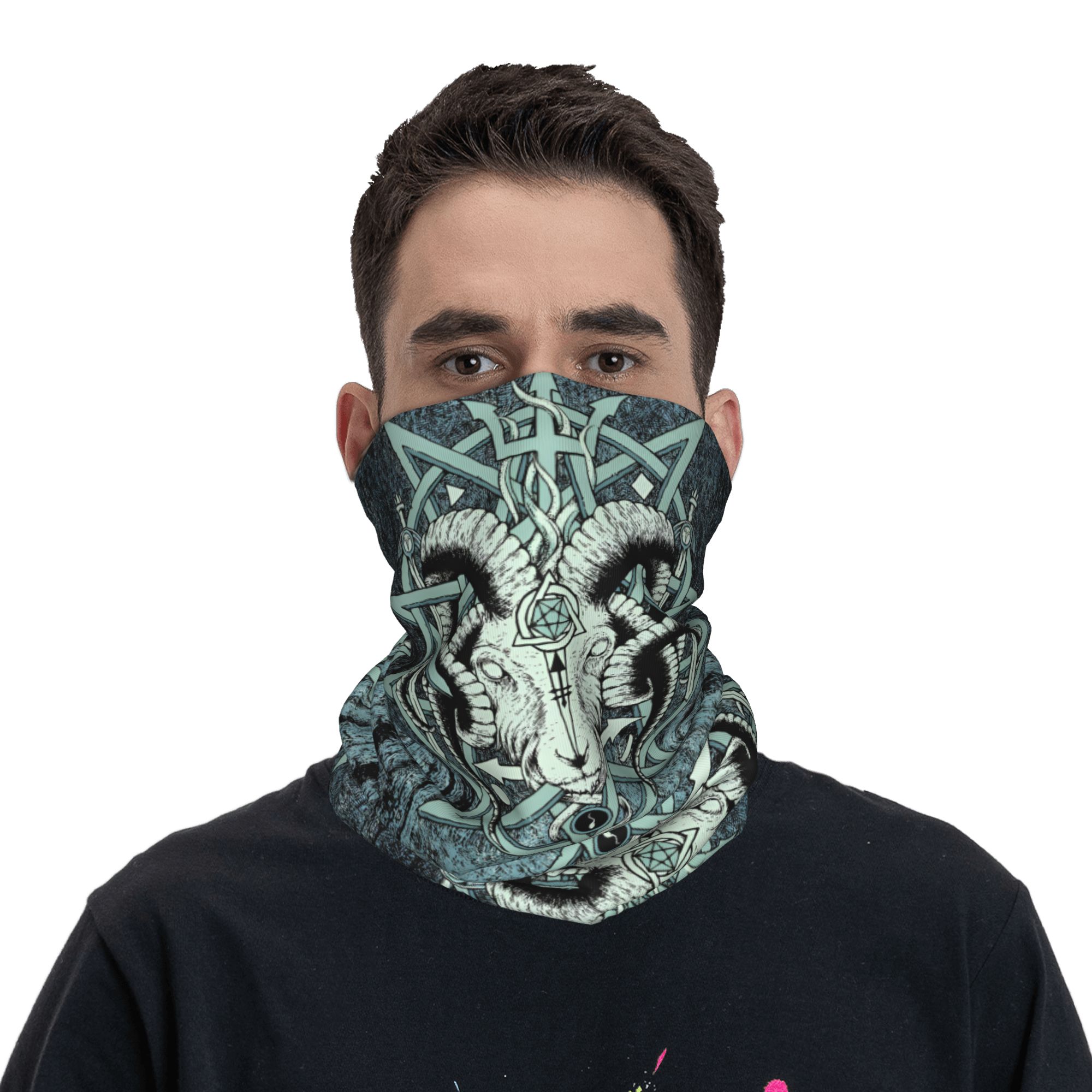 Custom The Sabbatic Goat Bapho - Neck Gaiter Fleece review and price