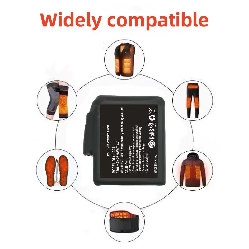 New High-quality7.4 V, 5000mAh - Heated Vest Battery review and price