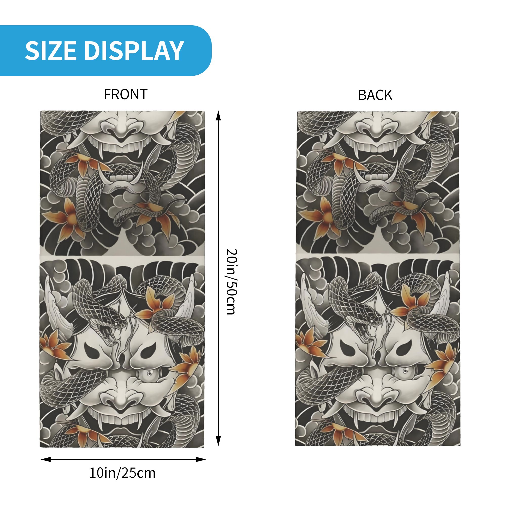 Custom Samurai Oni Demon Banda - Neck Gaiter Fleece review and price
