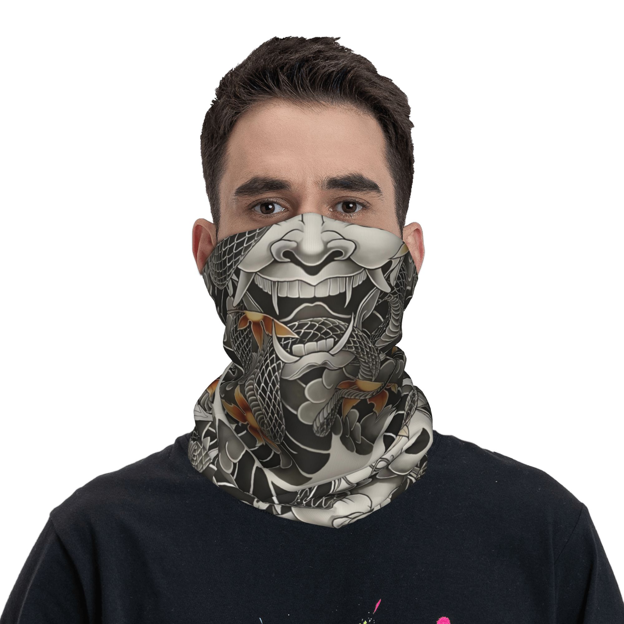 Custom Samurai Oni Demon Banda - Neck Gaiter Fleece review and price