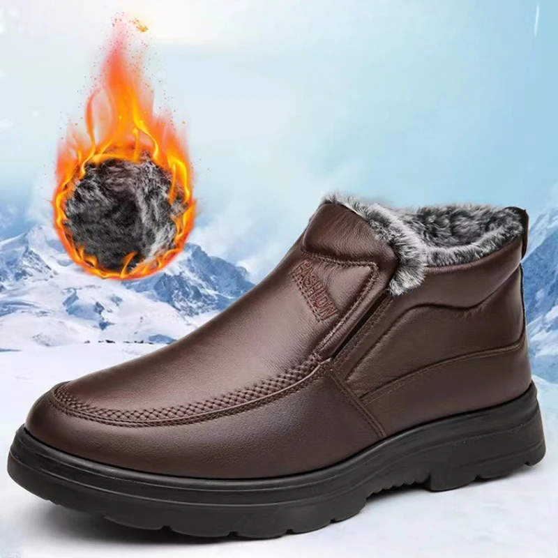 Winter Men's Ankle Boots Plush - Waterproof Winter Boot review and price