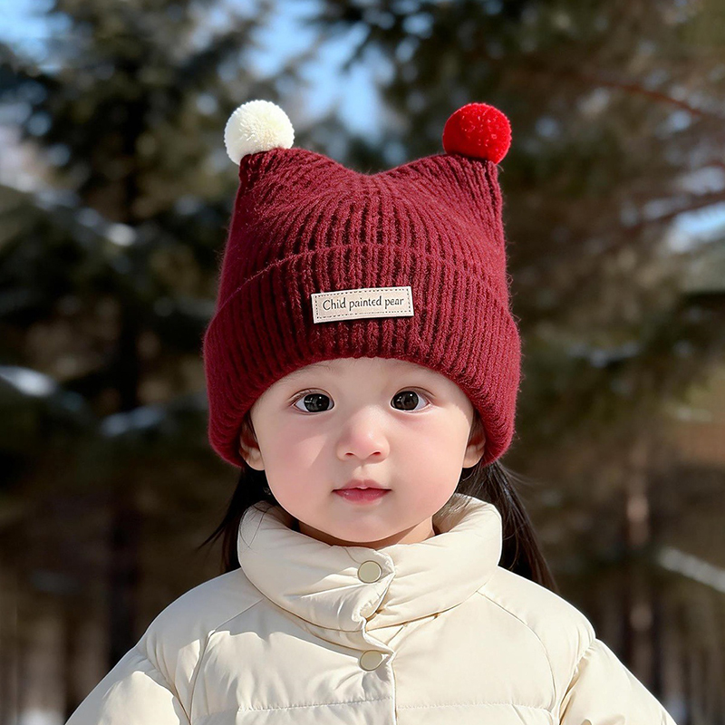 1-4Year Baby Knitted Hat Cute  - Knit Beanie Hat Warm review and price