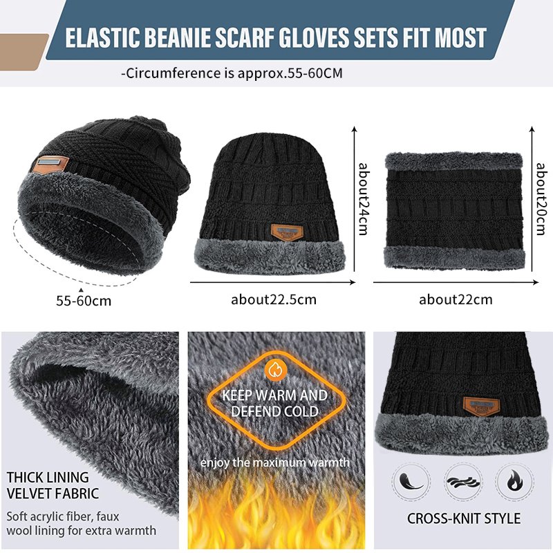 New Winter Beanie Hat for Men  - Wool Scarf Men review and price