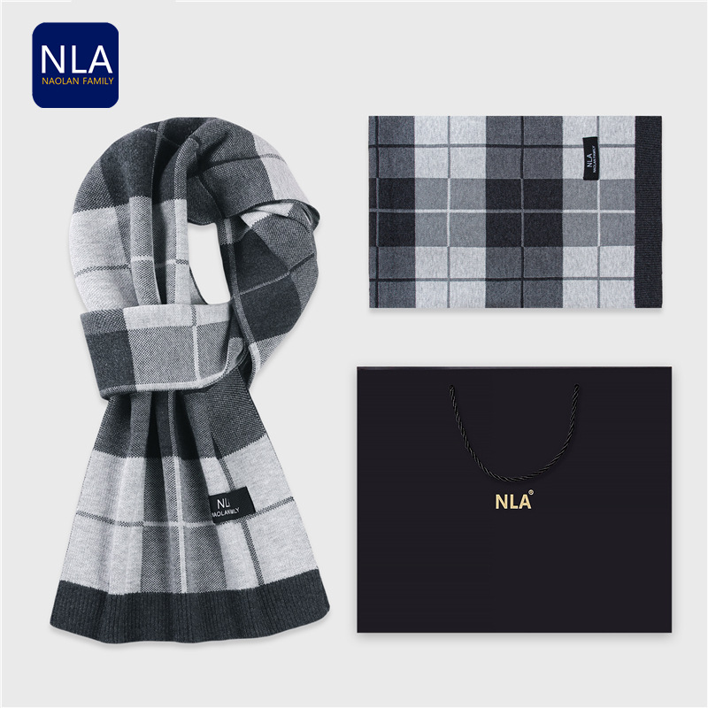 Gift Box Knitted Men's Wool Sc - Wool Scarf Men review and price