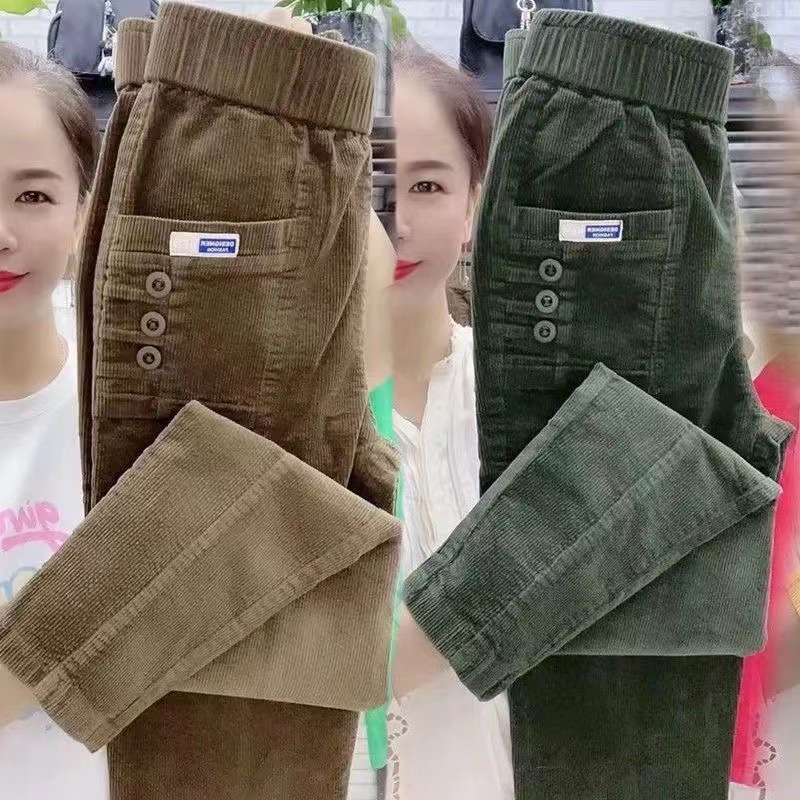 Women Warm Spring Winter Butto - Corduroy Pant Warm review and price