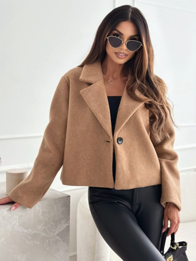 Cropped Trench Coat for Women  - Wool Coat Peacoat review and price