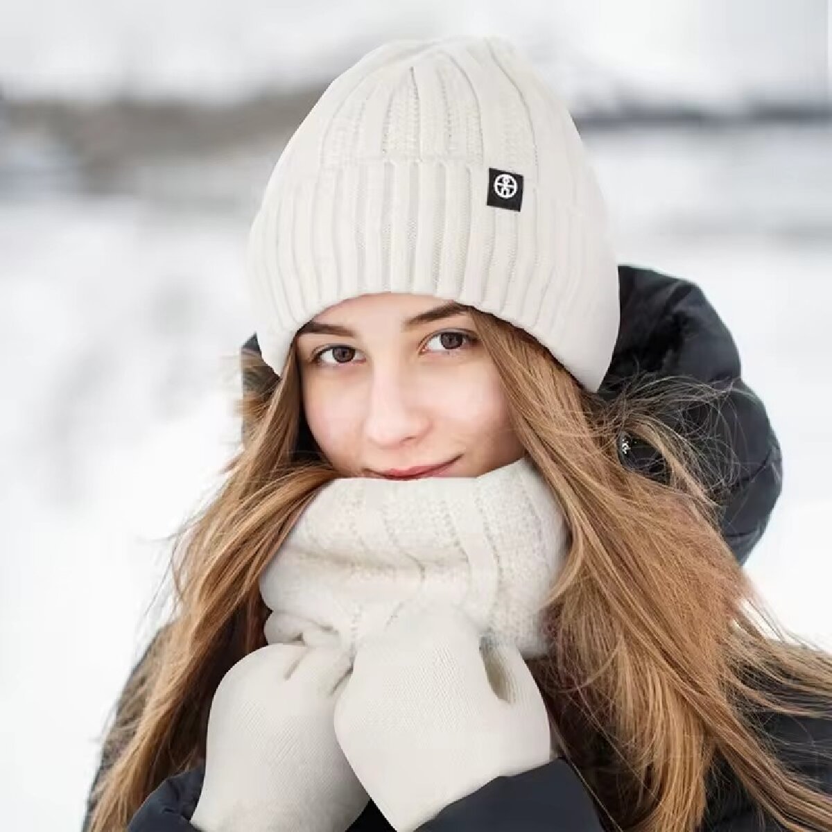 3pcs Winter Beanie Hat Gloves  - Wool Scarf Men review and price