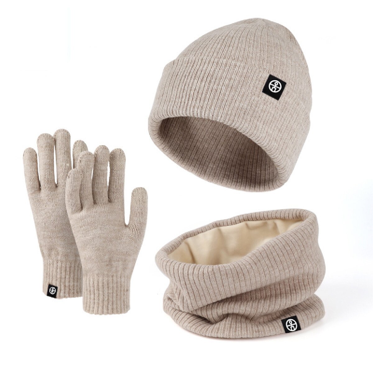 3pcs Winter Beanie Hat Gloves  - Wool Scarf Men review and price