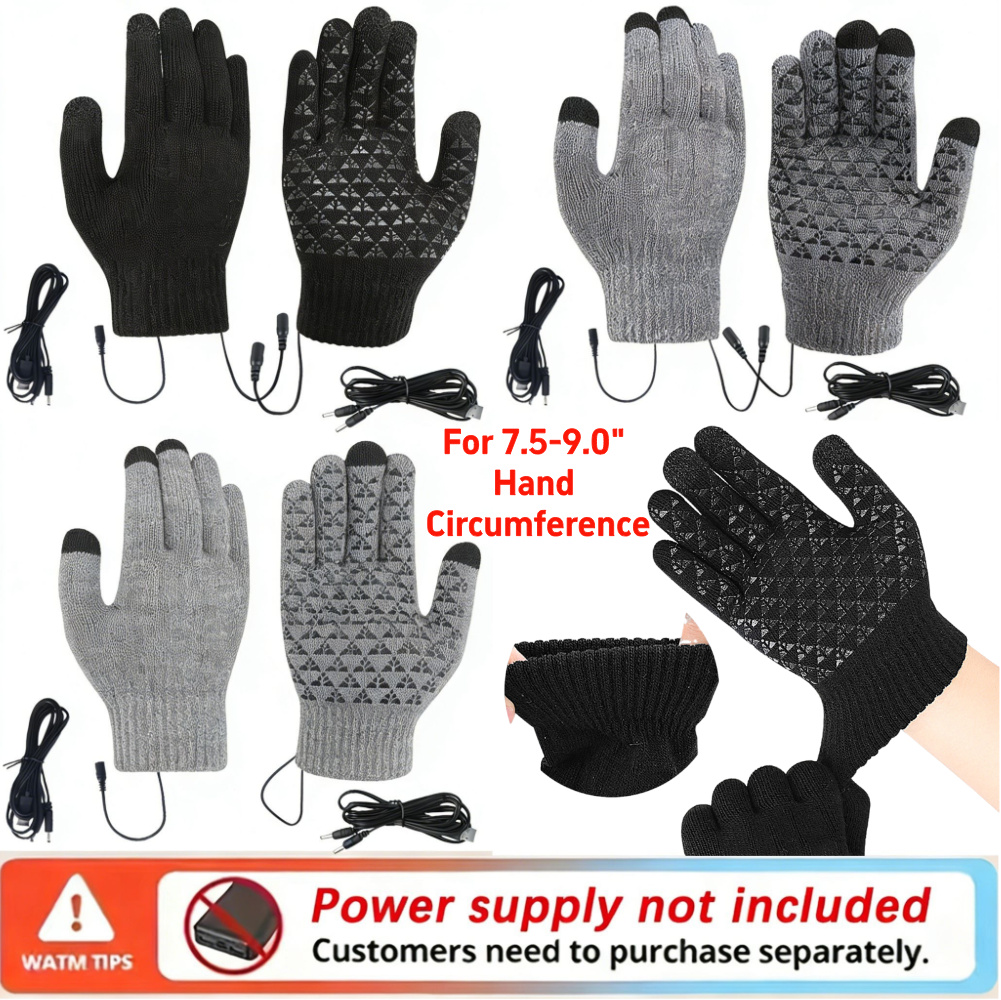 5-1Pairs USB Heated Knitted Gl - Touch Screen Gloves review and price
