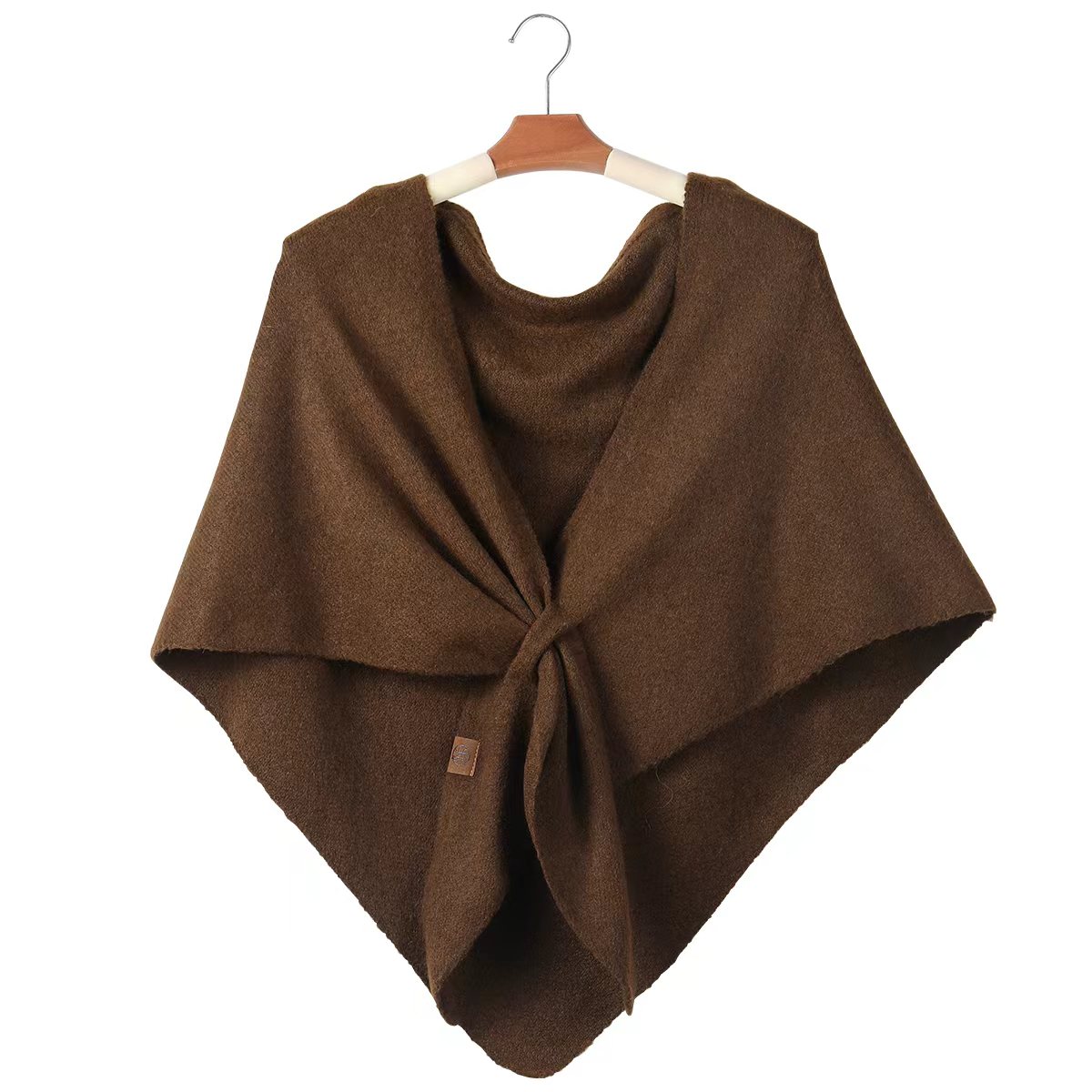 Simple Solid Color Knitted Tri - Shawl Wrap Winter review and price