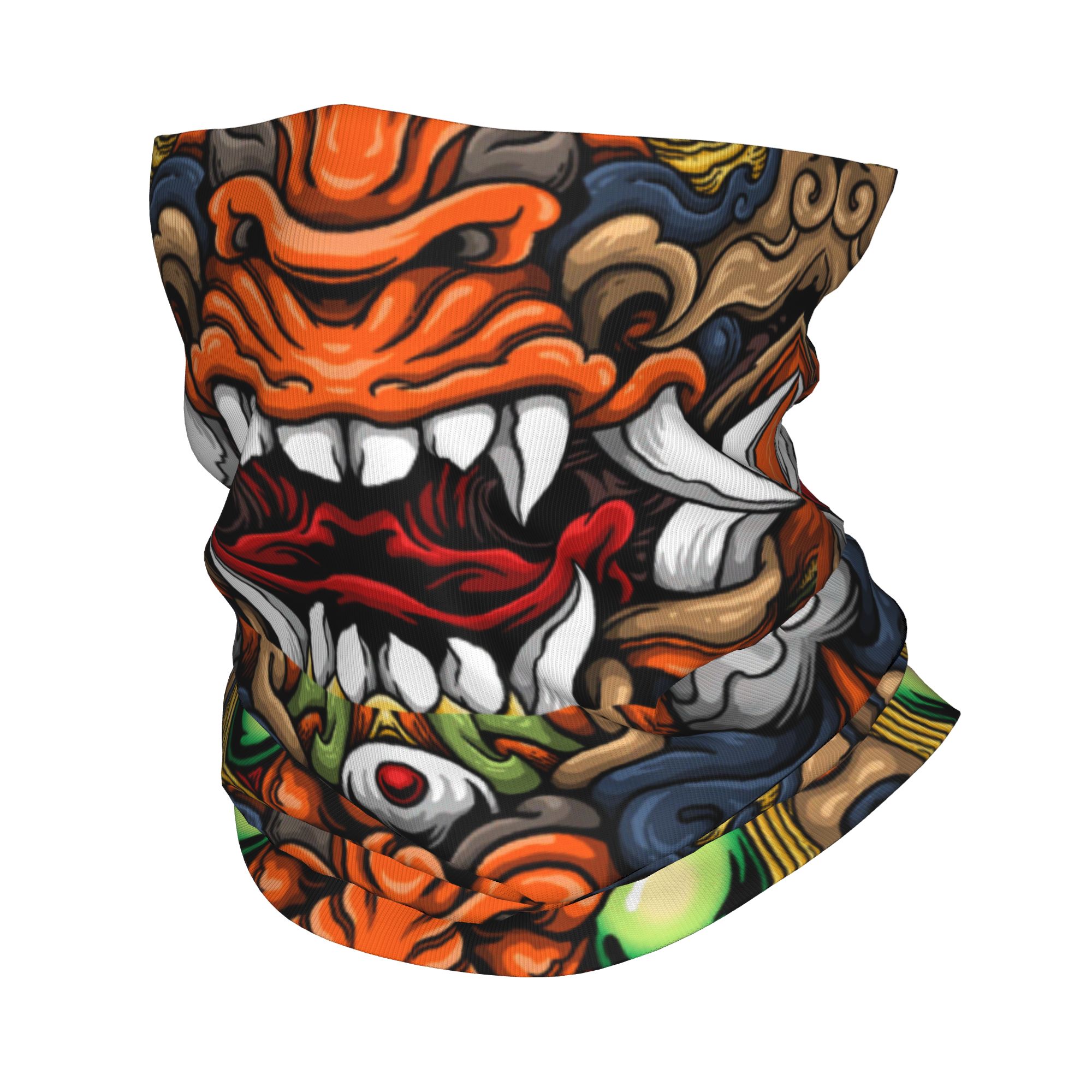 Custom Samurai Demon Oni Winte - Neck Gaiter Fleece review and price